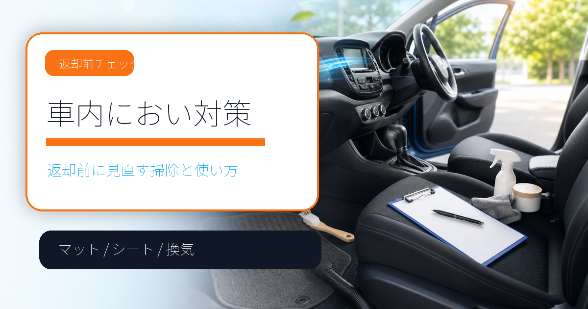 カーリース車内のにおい対策｜返却前に見直す掃除と使い方